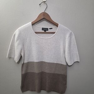 Colorblock Short Sleeve Sweater